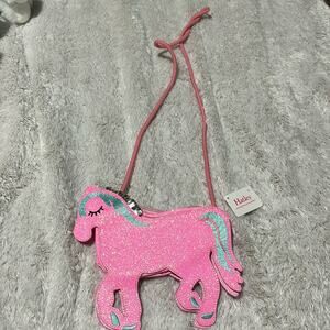 Hatley pink sparkle horse purse with mane nwt perfect cross body style strap nwt